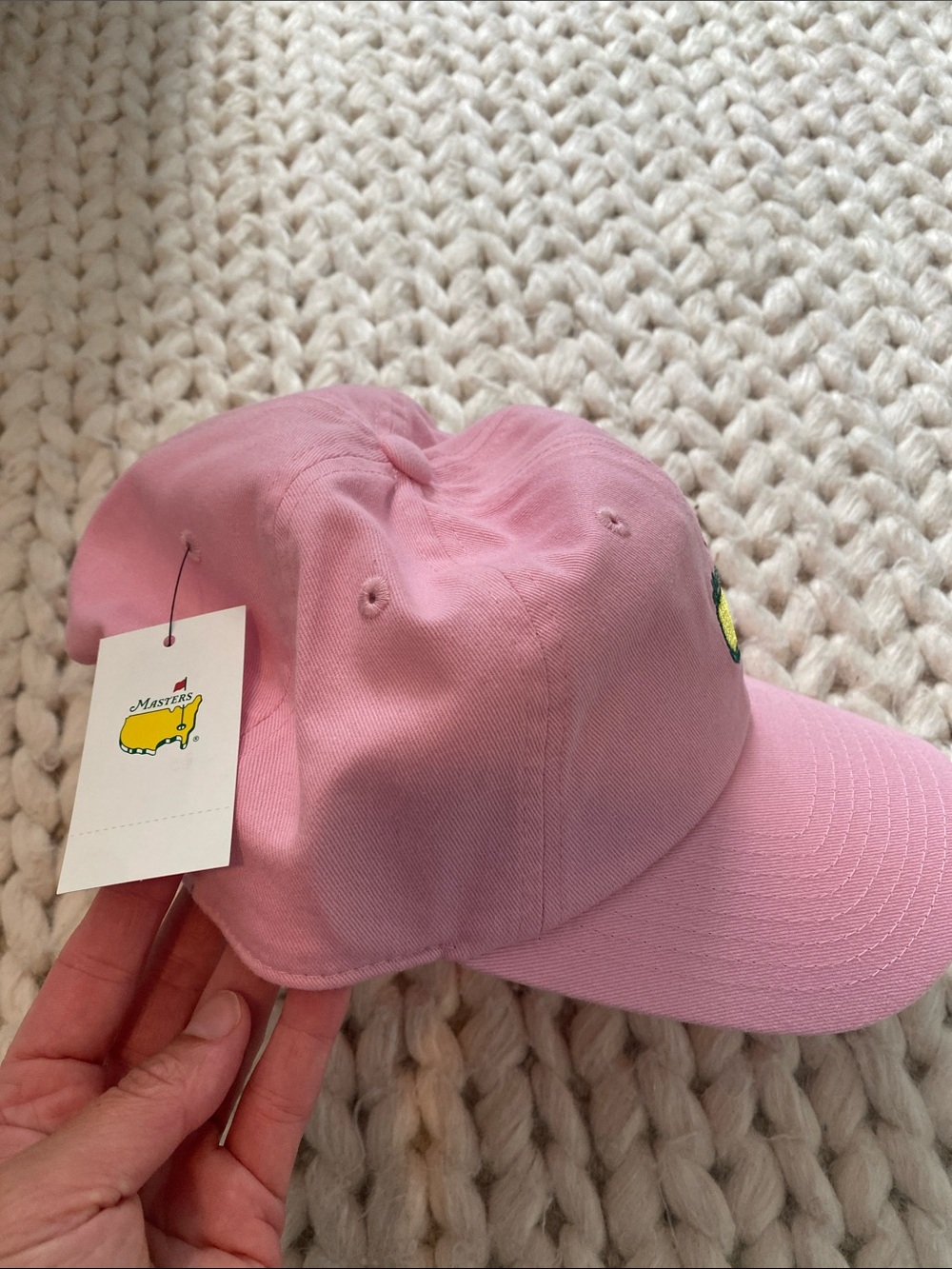 Masters Pink Hat with Yellow & Green Logo - Picture 4 of 5